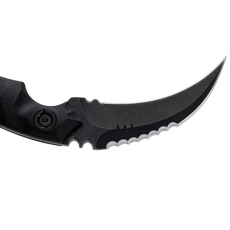 OOULORE Shadow Fury Blade Double edged Claw Knife Black G10 Handle (2.75″ Black Stonewshed D2 Blade) OK1212 - Image 8